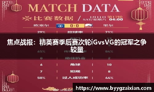 焦点战报：精英赛季后赛次轮iGvsVG的冠军之争较量